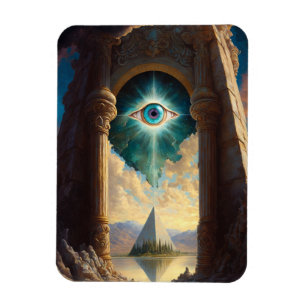 Mystical Pyramid Öga Magnet