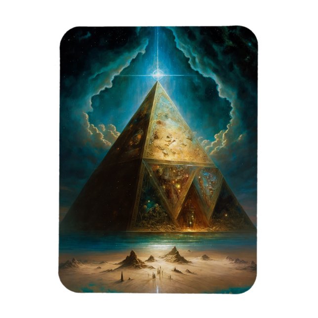 Mystical Pyramid Visionary Art Magnet (Vertikal)