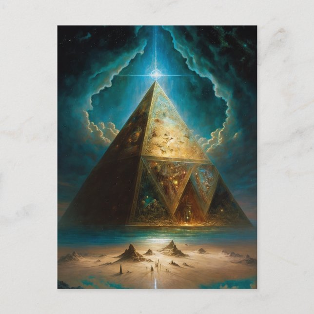 Mystical Pyramid Visionary Art Vykort (Framsida)