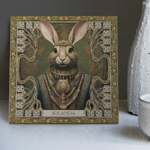 Mystical Rabbit Spirit Tribal Adorations Kakelplatta