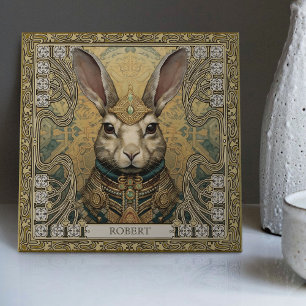 Mystical Rabbit Spirit Tribal Adorations Kakelplatta