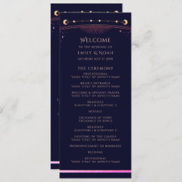 Mystical Rainbow Navy Blue Sol Måne Stars Space Program