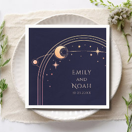 Mystical Rainbow Sol Måne Astronomy Space Pappersservett