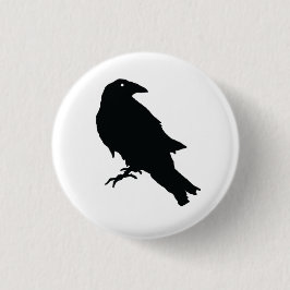 Mystical Raven Button Pin: Embrace Elegance och en Knapp
