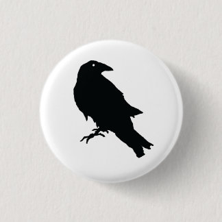 Mystical Raven Button Pin: Embrace Elegance och en Knapp