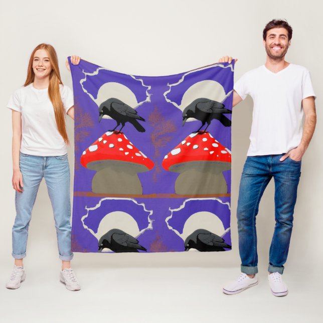 ❄️ Mystical Raven Fleece Blanket (På plats)