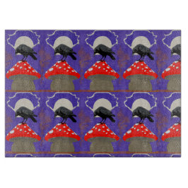🔪 Mystical Raven Glass Cutting Board