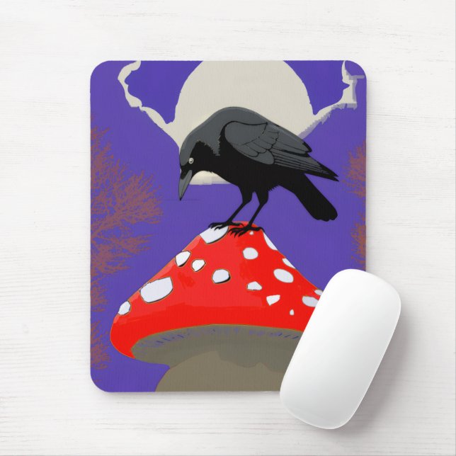 🖤Mystical Raven Mousepad Musmatta (Med mus)