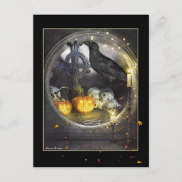 Mystical Raven Mystical Digital Art-vykort Vykort
