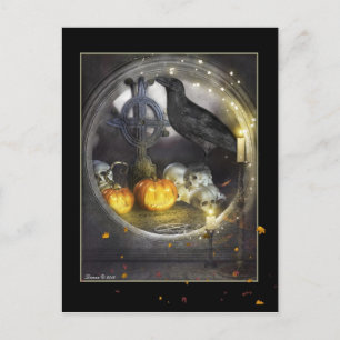 Mystical Raven Mystical Digital Art-vykort Vykort