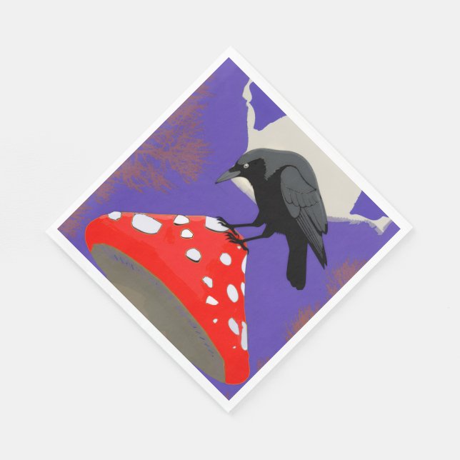 🍽️ Mystical Raven Paper Napkin Pappersservett (Hörn)