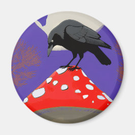 🖤 Mystical Raven Refrigerator Magnet