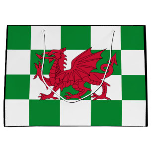Mystical Red Celtic Dragon Flagga of Wales