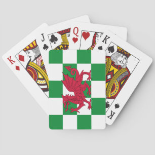Mystical Red Celtic Dragon Flagga of Wales Casinokort