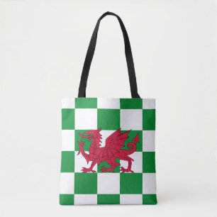 Mystical Red Celtic Dragon Flagga of Wales Tygkasse