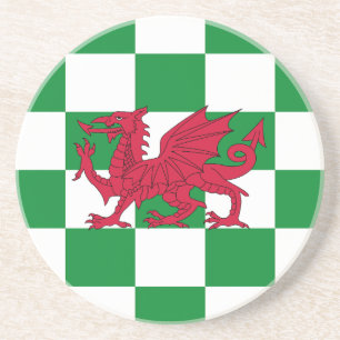 Mystical Red Celtic Dragon Flagga of Wales Underlägg