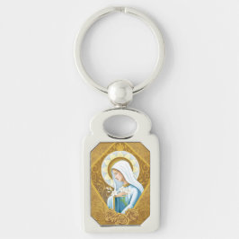 Mystical Ro Rektangulärt Silverfärgad Nyckelring