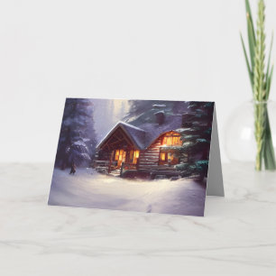 Mystical Rustic Log Cabin between the Evergreens Tack Kort