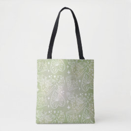 Mystical Sage Grönt Tote Bag - Moth, Örters & Magi Tygkasse