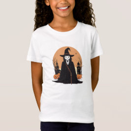 Mystical Salem Black Cat med Pumpkins T Shirt
