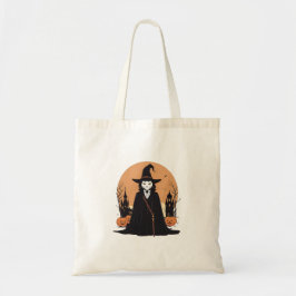 Mystical Salem Black Cat med Pumpkins Tygkasse