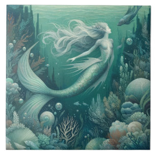 Mystical Sea Nymph Kakelplatta