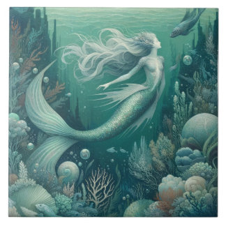Mystical Sea Nymph Kakelplatta