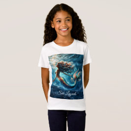 Mystical Sea sjöjungfru siren's colorful svan art T Shirt