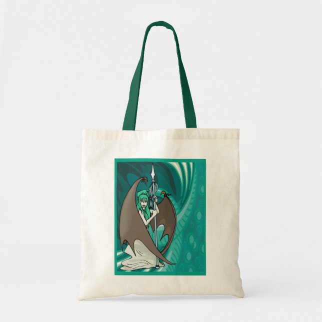 Mystical Sea Witch Tote Bag Tygkasse (Framsidan)