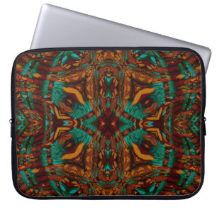 Mystical Shaman Earth Energy Geometric Art Laptop Fodral