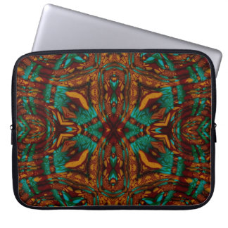 Mystical Shaman Earth Energy Geometric Art Laptop Fodral