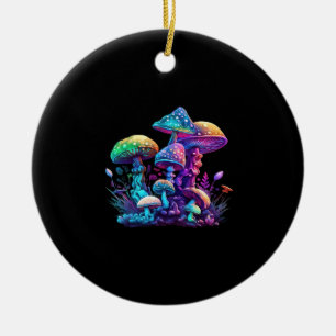Mystical Shroom - Whimsigoth and Witchcore Wonderl Julgransprydnad Keramik