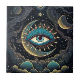 Mystical Single Öga i Galaxy Ceramic Tiles Kakelplatta