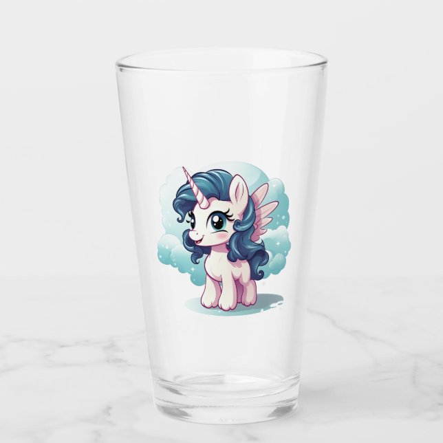 🦄 "Mystical Sip" Unicorn Glass Tumbler 🌟 Glaskopp (Framsida)