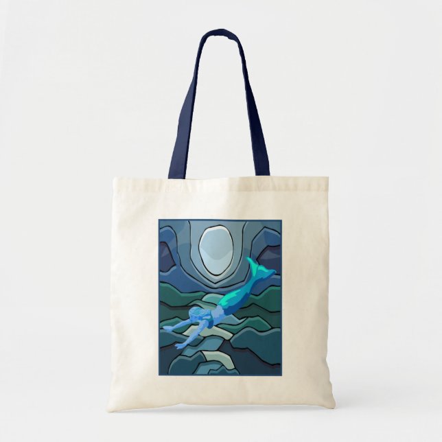 Mystical Sjöjungfru Tote Bag Tygkasse (Framsidan)