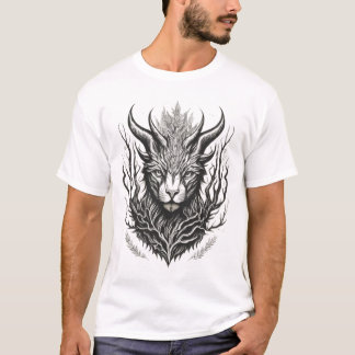 Mystical Skogen: Black and White Fantasy disline A T Shirt