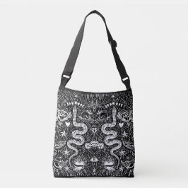 Mystical Snake Lunar White Tote Axelväska