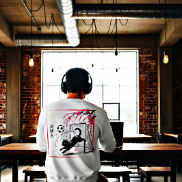 Mystical Soccer Cat Anime Fans & Night Game Lovers Lång Ärmad Tröja