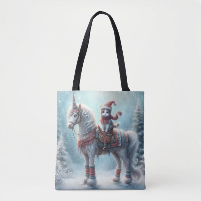 Mystical Spirit Horse Fantasy Tote Bag Tygkasse (Framsida)