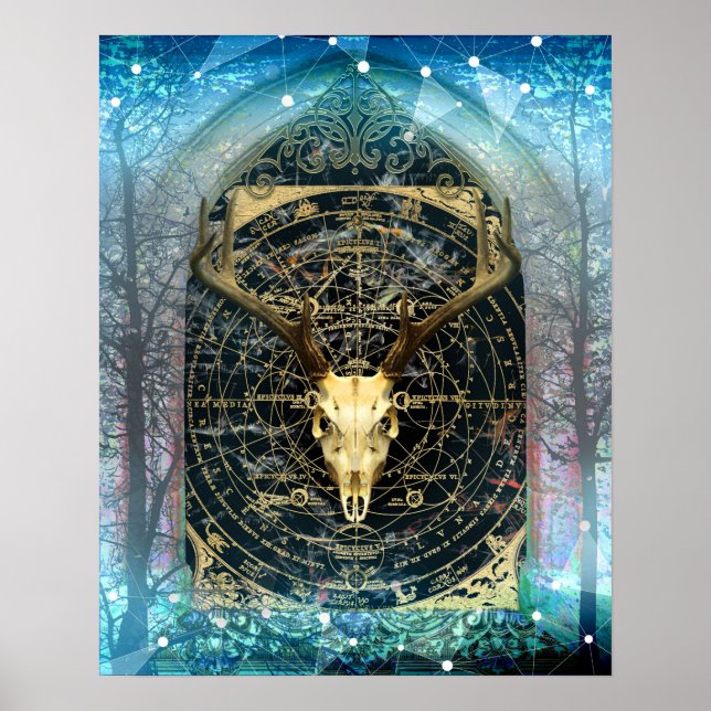 Mystical Stag Poster (Framsidan)