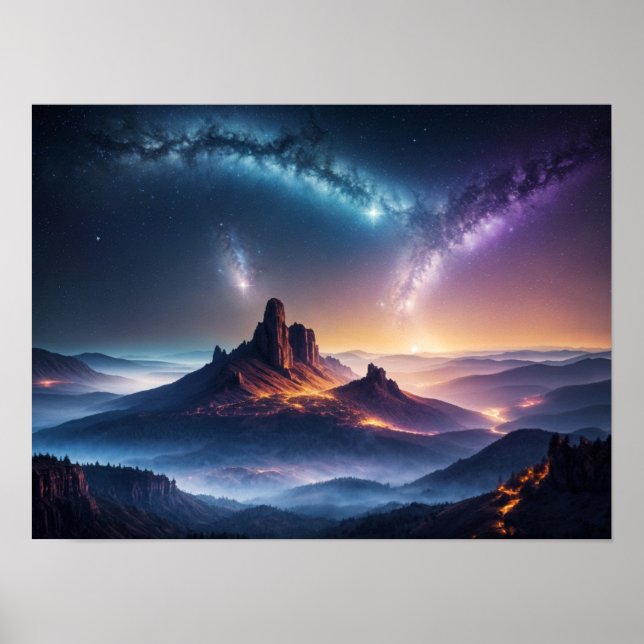 Mystical Star Cluster Poster (Framsidan)