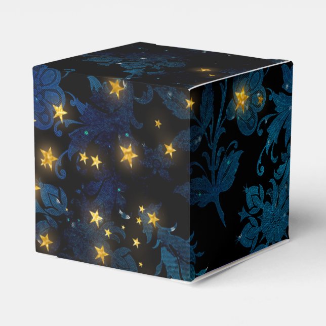 Mystical Stars Blommigt Damask Presentaskar (Baksidan Sidan)
