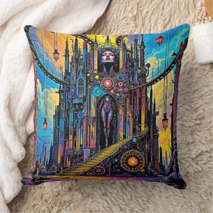 Mystical Steampunk Cathedral Kudde