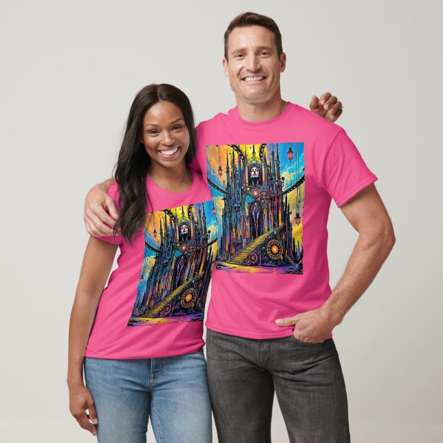 Mystical Steampunk Cathedral T Shirt (Unisex)