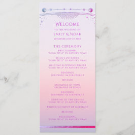 Mystical Sunset Rosa Sol Måne astronomiutrymme Program