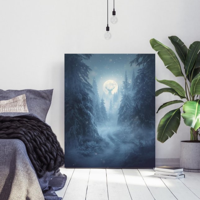 Mystical Surreal Snowy Forest Art Print Poster (Skapare uppladdad)