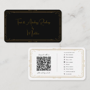 Mystical Tarot Reader Social Media Connection QR Visitkort