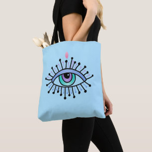 Mystical Third Öga Andlig Yoga Reversiable Färg Tygkasse
