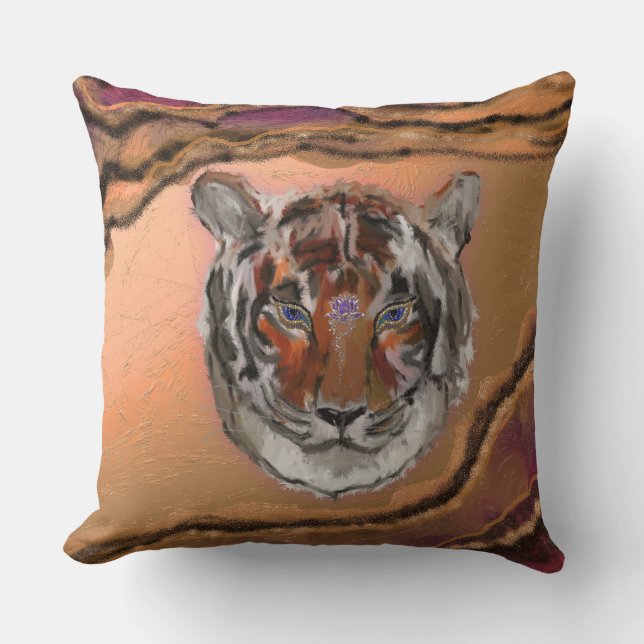 Mystical Tiger Kudde (Framsida)