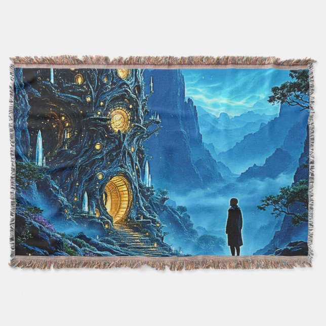 Mystical Träd Home Dreamscape Filt (Framsidan)